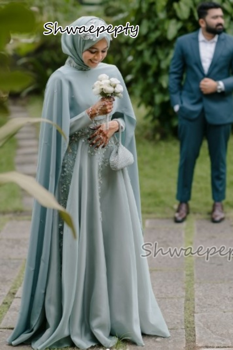 Women Formal Wear Hijab - Elegante vestido de noite muçulmano com