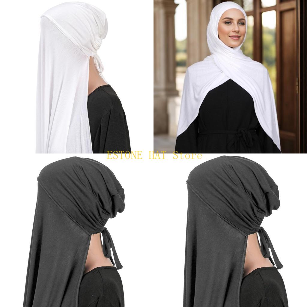 Women Formal Wear Hijab - 49MF Lenço cabeça hijab poliéster respirável