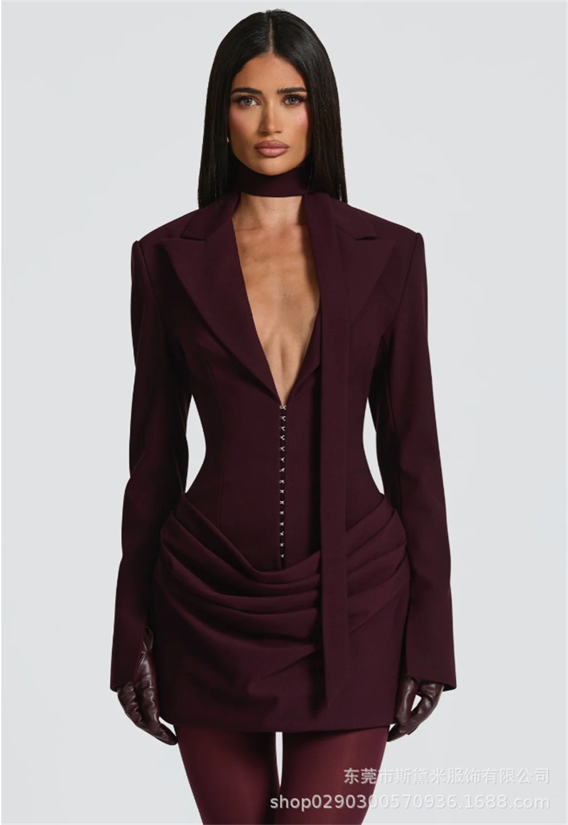 Women Formal Wear For Party - Lenço longo feminino terno 1 peça