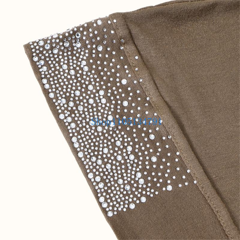 Women Formal Wear Hijab - 98km elegante decorações lenço chapéu feminino
