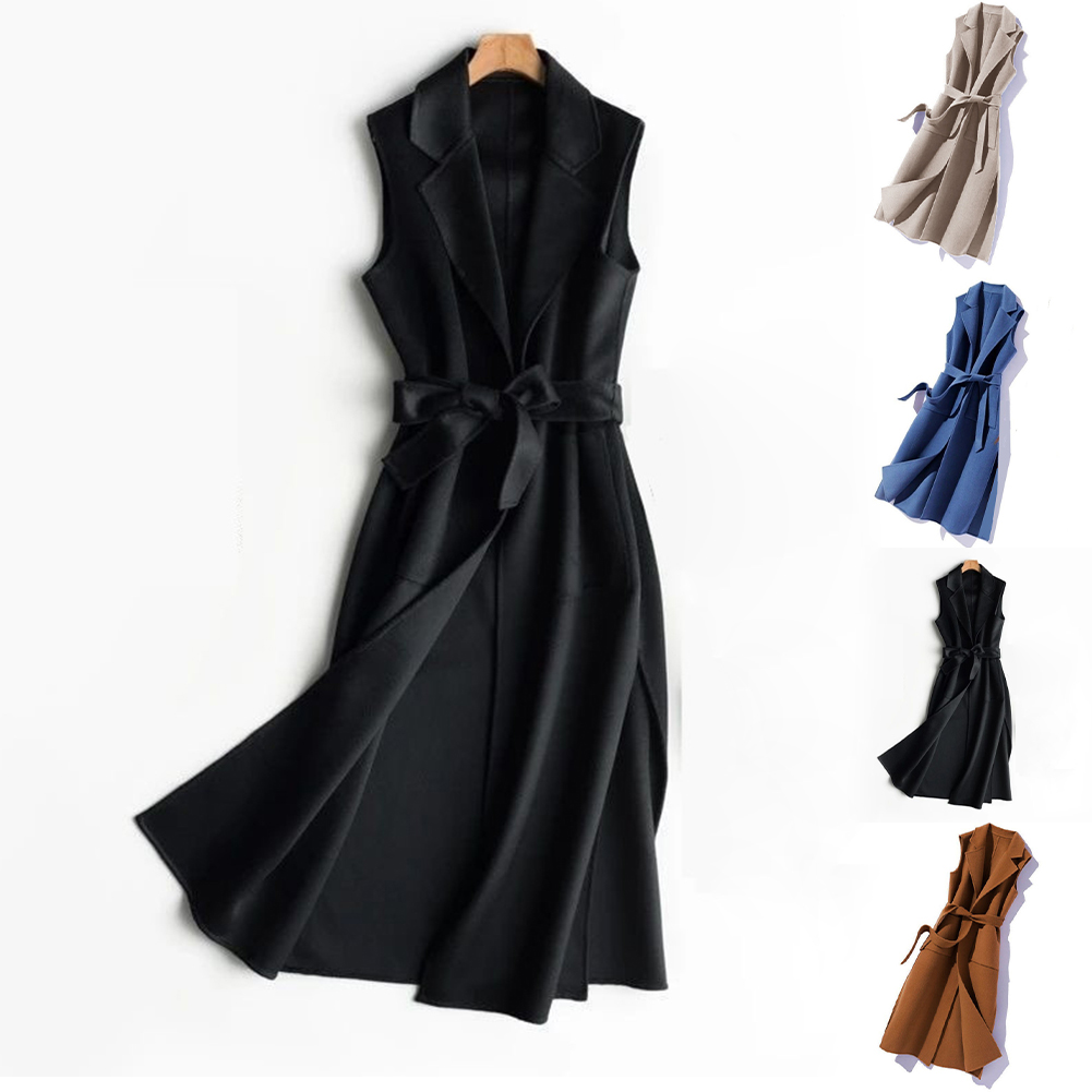 Women Formal Wear Stitching - Colete Feminino Térmico Elegante com Gola
