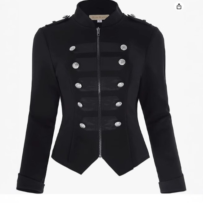 Vintage Women'S Formal Wear - Mulheres gótico punk jaqueta fino ajuste
