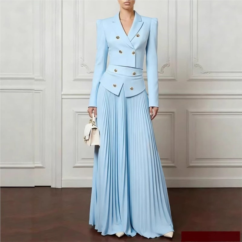 Formal Women'S Wear - Conjunto Elegante de 2 Peças: Blazer