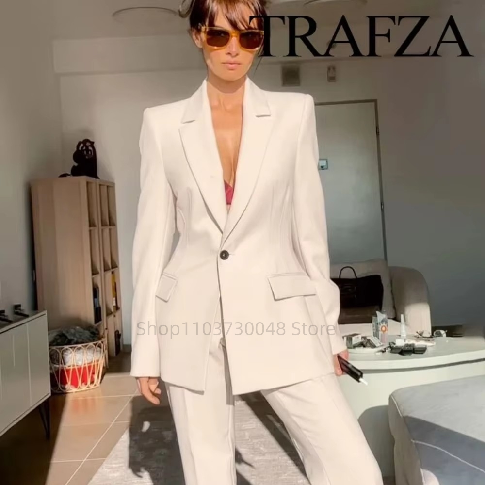 Formal Women'S Wear - Conjunto de Blazer e Calças para