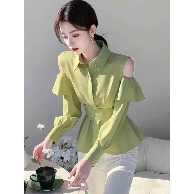 Blusa Feminina Azul Royal com  - Women Formal Wear Stitching avaliação e preço