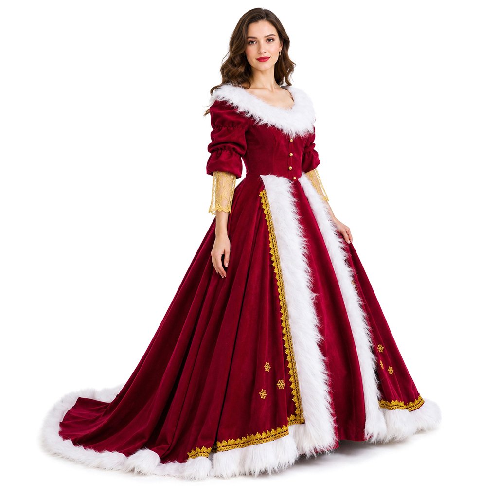 Fantasia Deluxe de Mãe Natal p - Vintage Women'S Formal Wear avaliação e preço