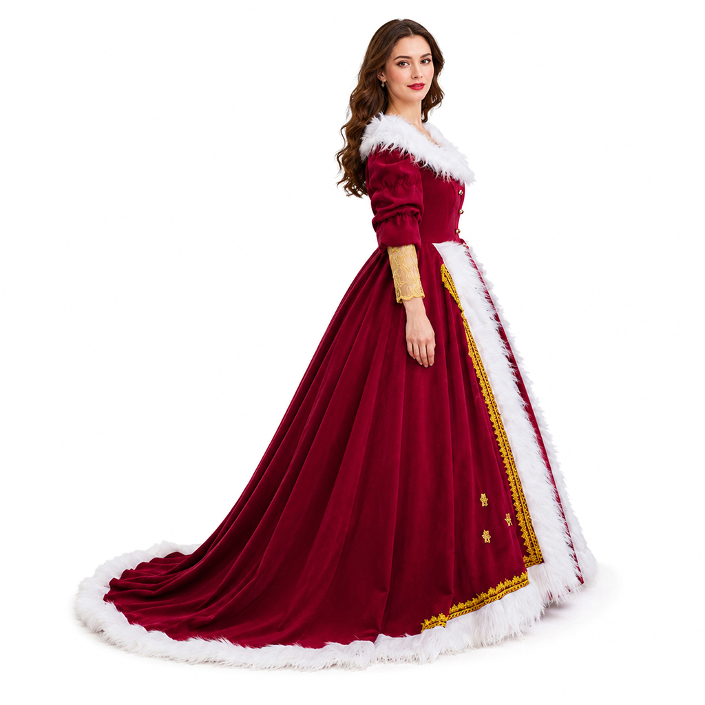 Fantasia Deluxe de Mãe Natal p - Vintage Women'S Formal Wear avaliação e preço