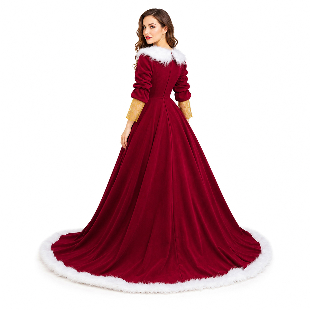 Fantasia Deluxe de Mãe Natal p - Vintage Women'S Formal Wear avaliação e preço