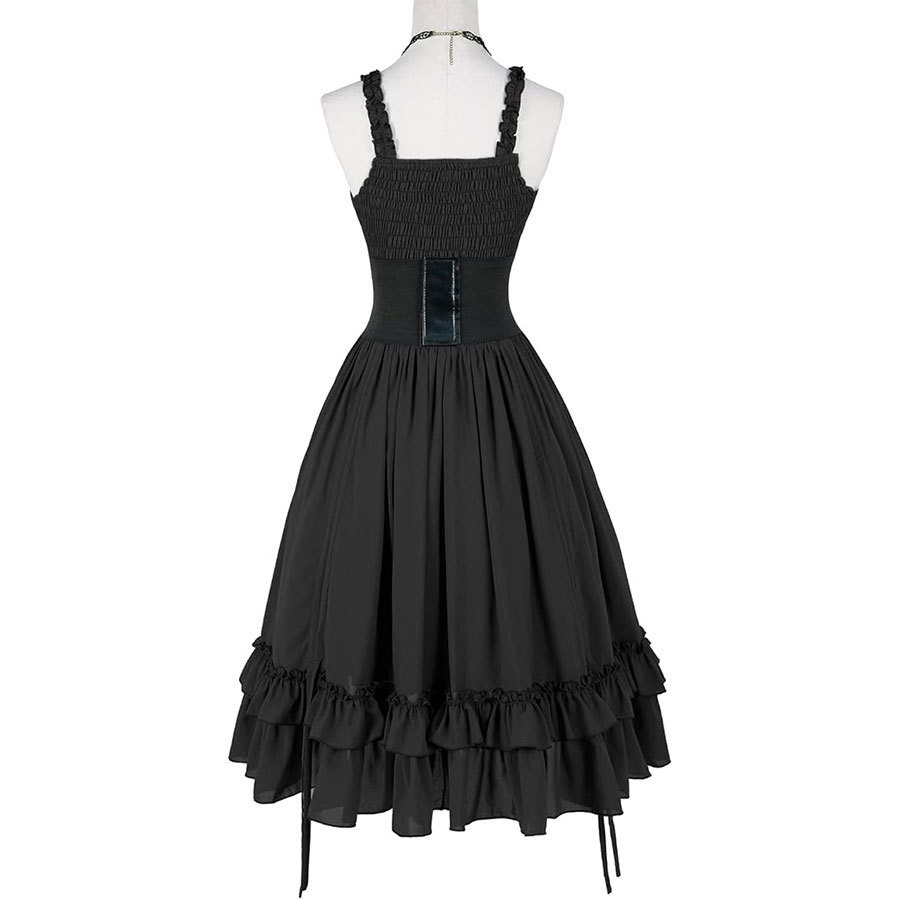 Vestido Gótico Feminino com Co - Vintage Women'S Formal Wear avaliação e preço