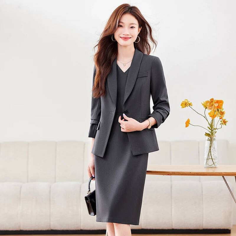 Ternos de negócios femininos d - Women Formal Wear Stitching avaliação e preço